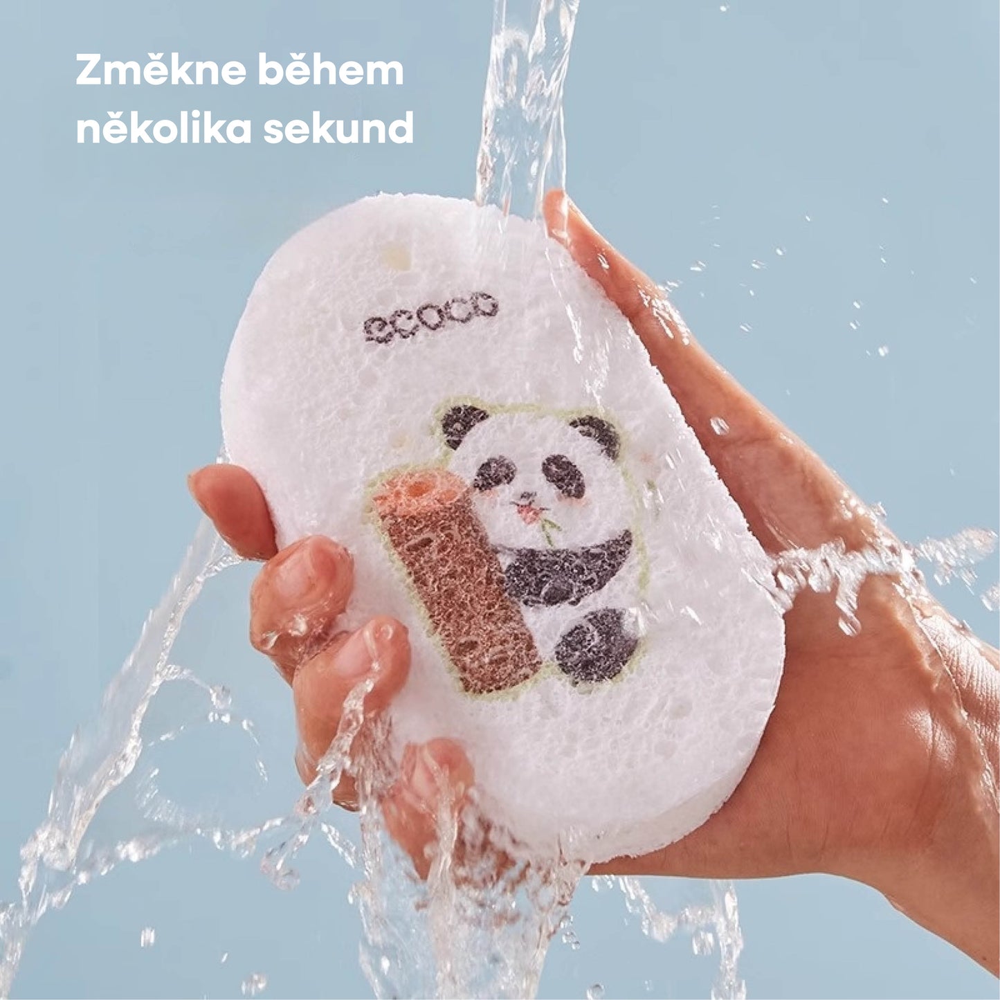 Mycí houba z dřevité buničiny ve tvaru pandy