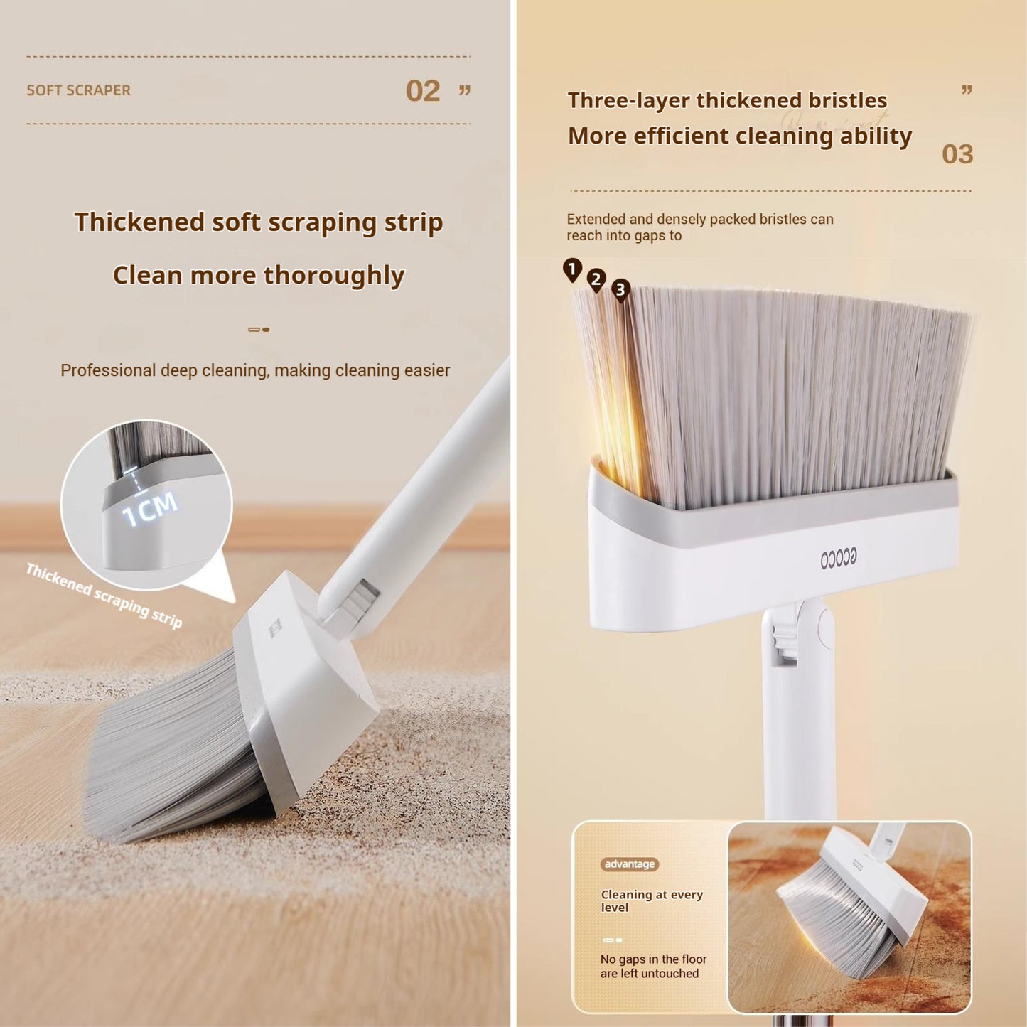 Vysoký smeták s lopatkou