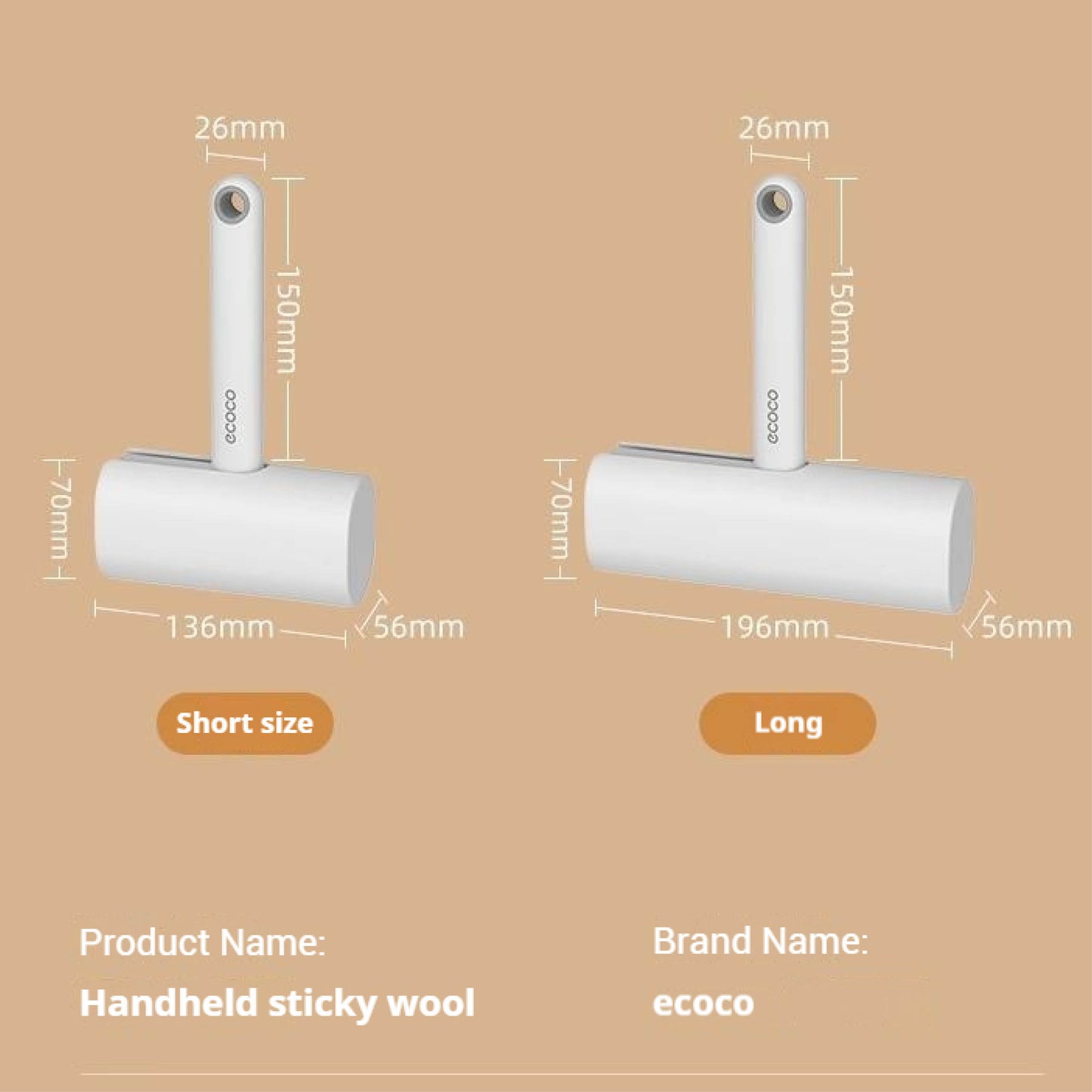 Čistící váleček na textil (krátký)