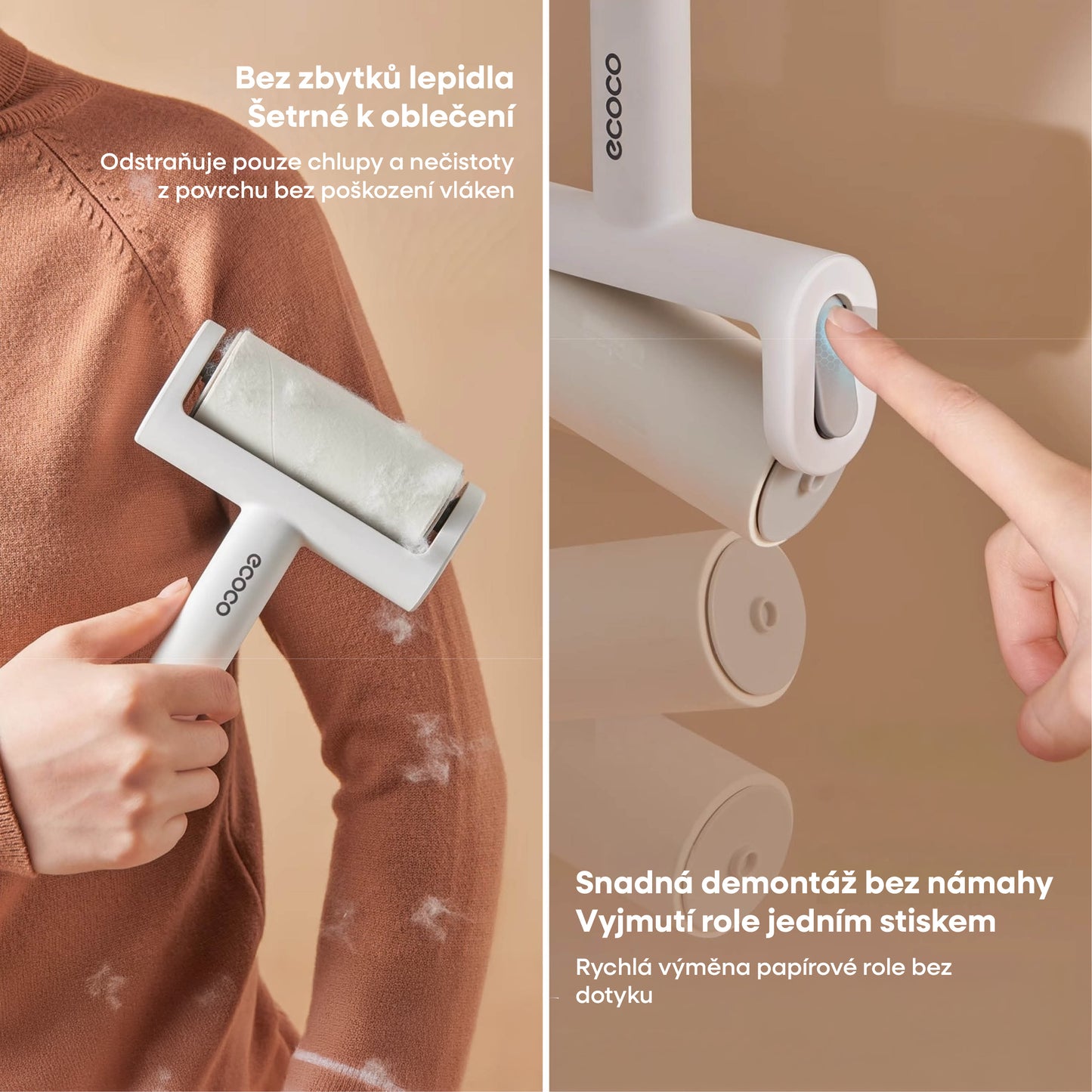 Čistící váleček na textil (krátký)