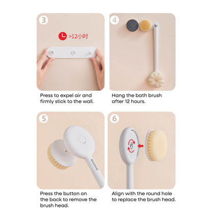 4in1 Sprchový kartáč - odnímatelný