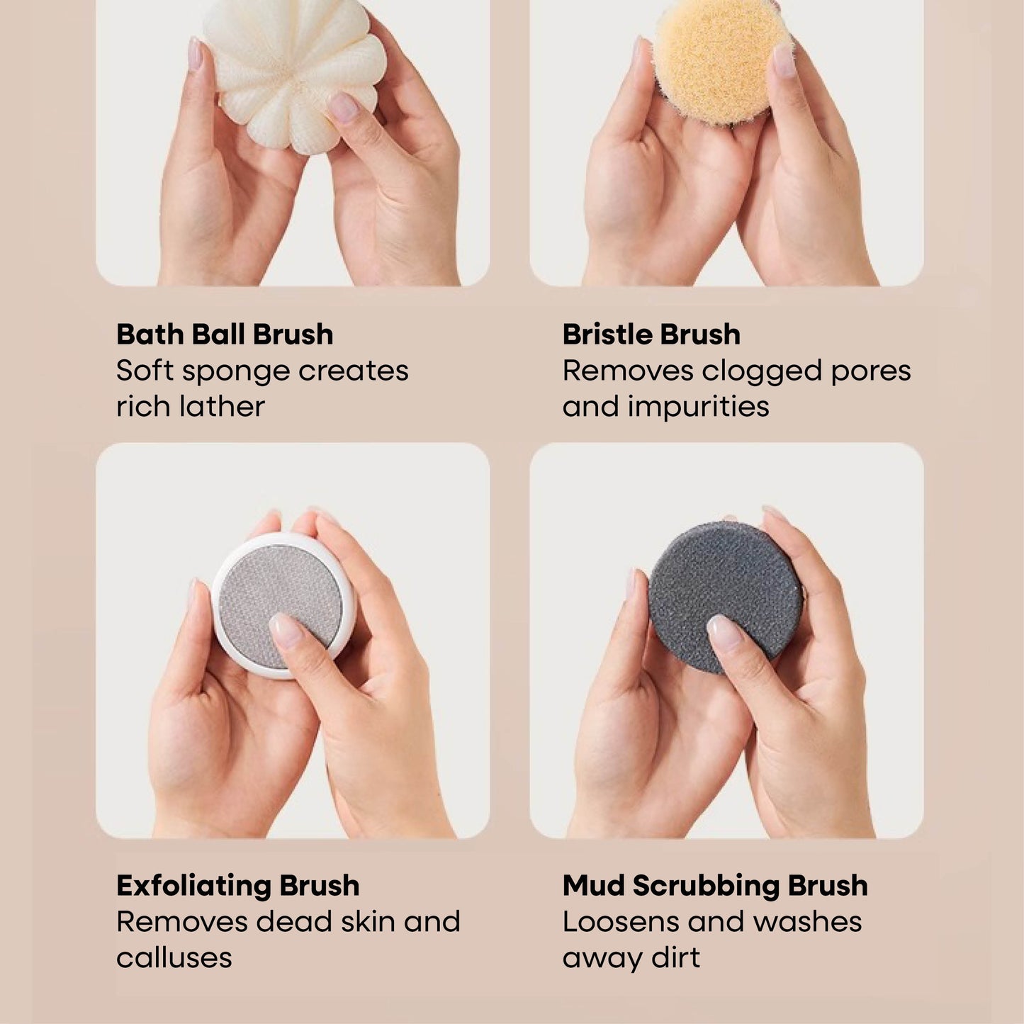 4in1 Sprchový kartáč - odnímatelný