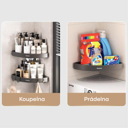 Rohová police do koupelny