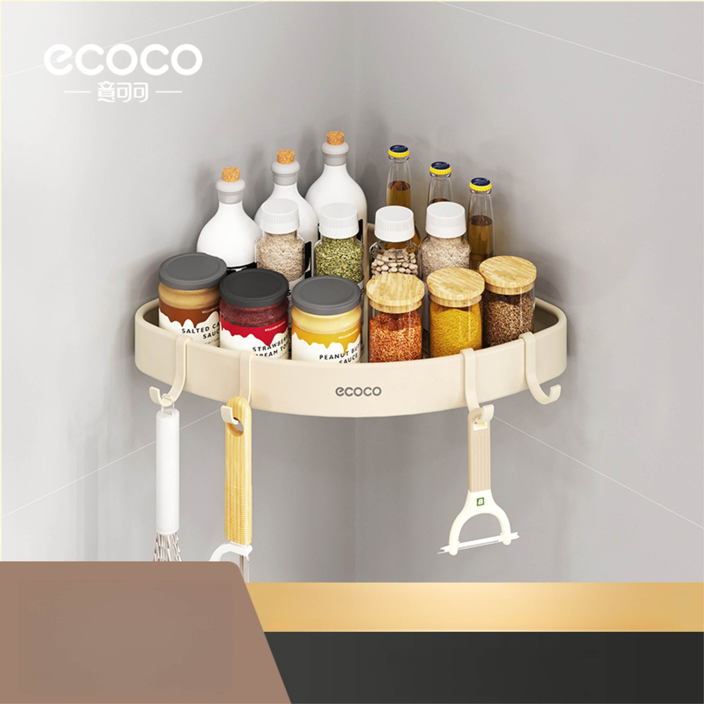 Rohová police do koupelny