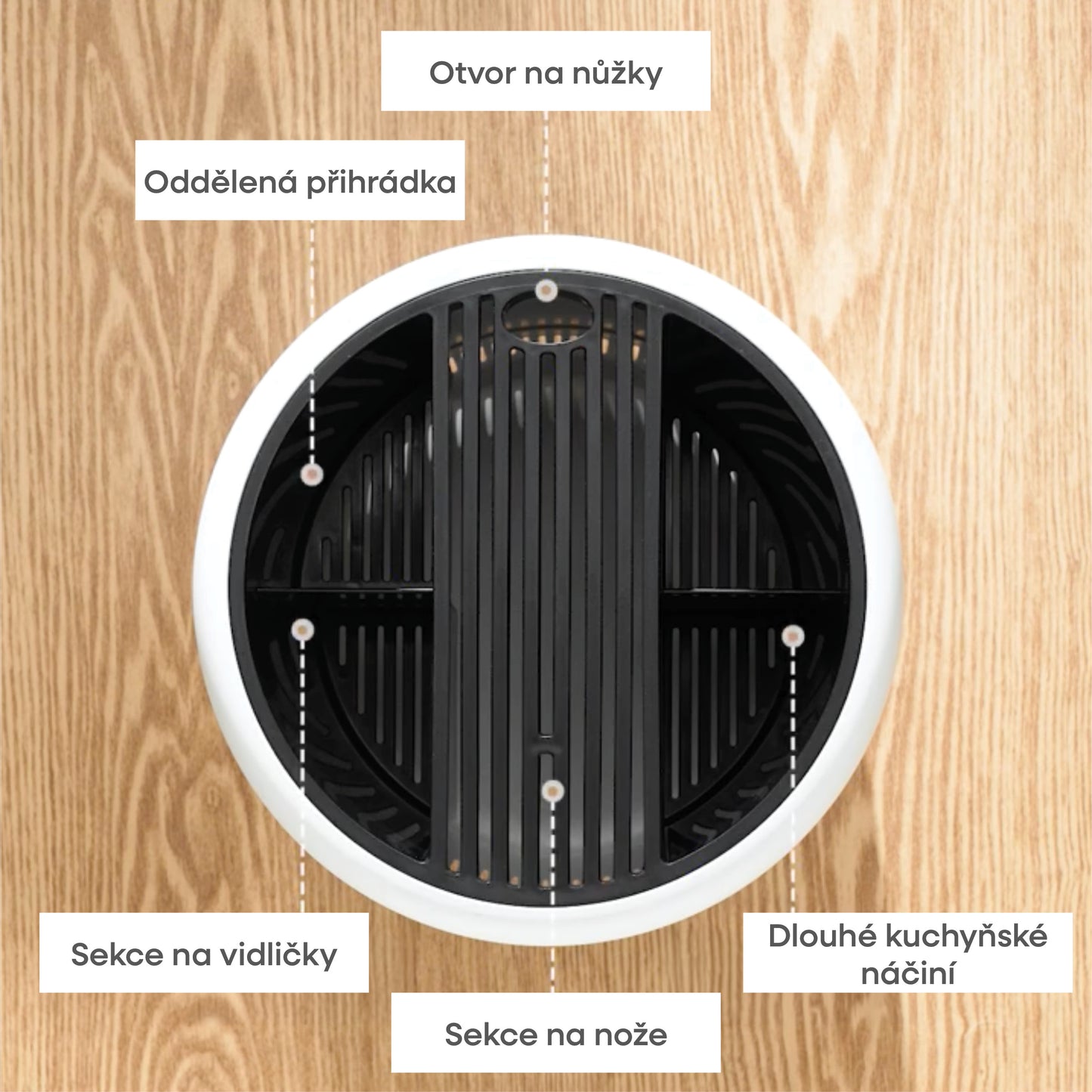 Otočný držák na nože