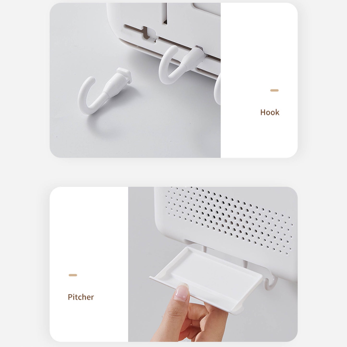 Nástěnný držák na příbory