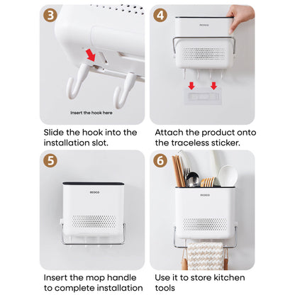 Nástěnný držák na příbory