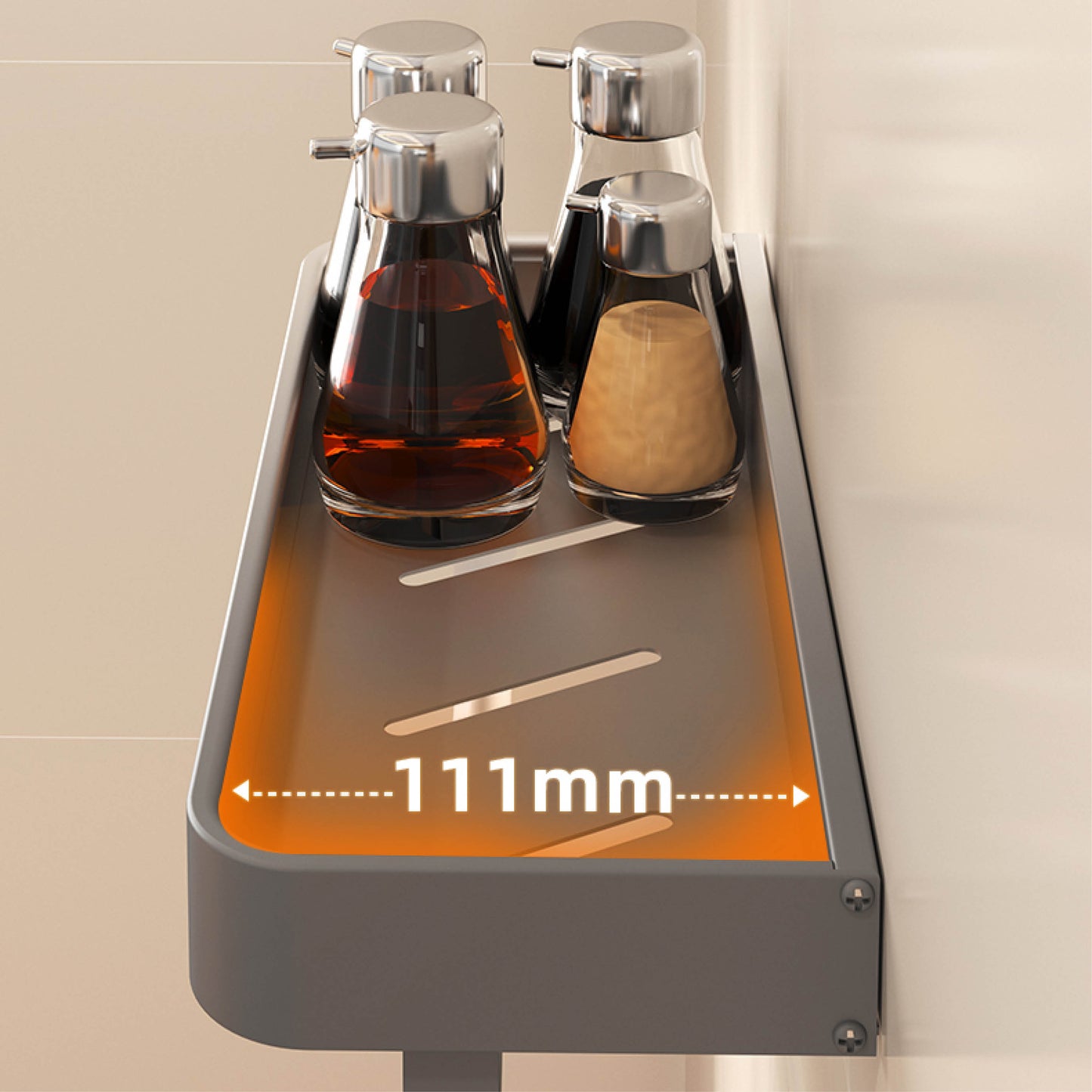 Nástěnný stojan na koření s držákem na papírové utěrky