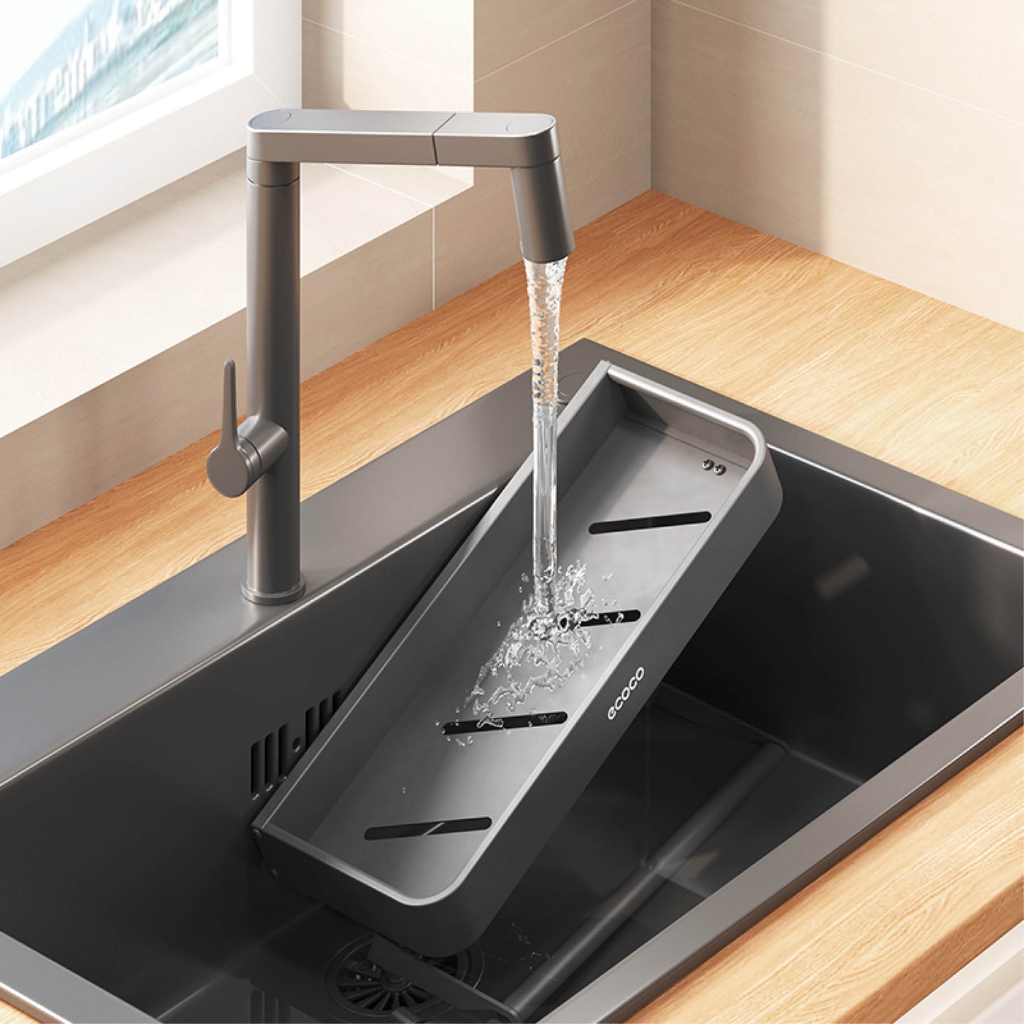 Nástěnný stojan na koření s držákem na papírové utěrky