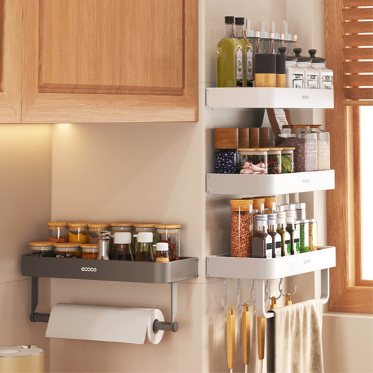 Nástěnný stojan na koření s držákem na papírové utěrky