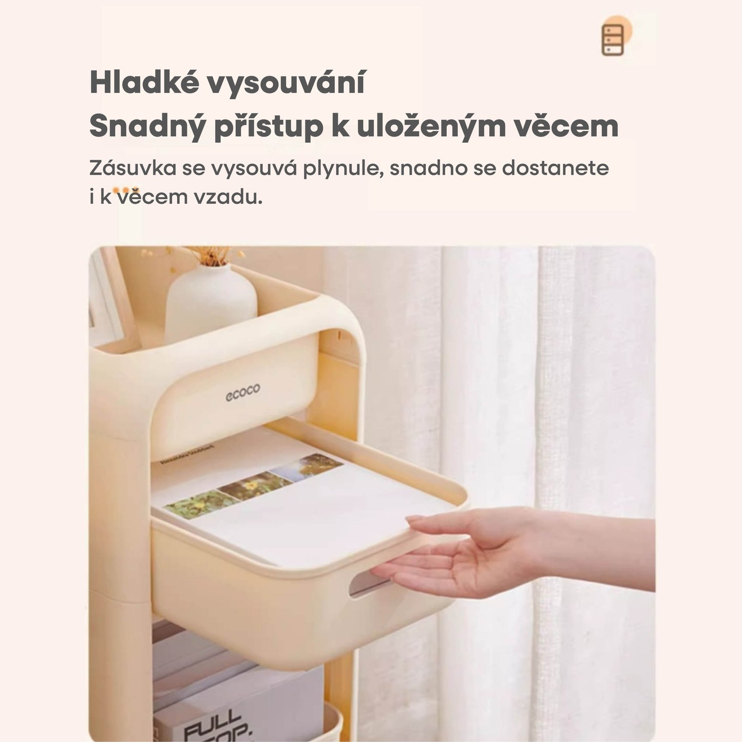 Úložný regál na batohy (velikost M)