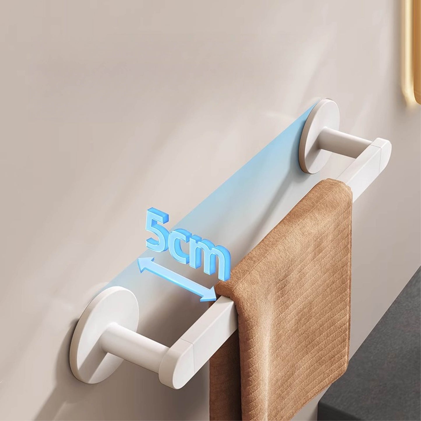 Věšák na ručníky bez vrtání (40cm)