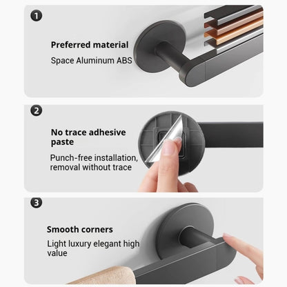 Věšák na ručníky bez vrtání (40cm)