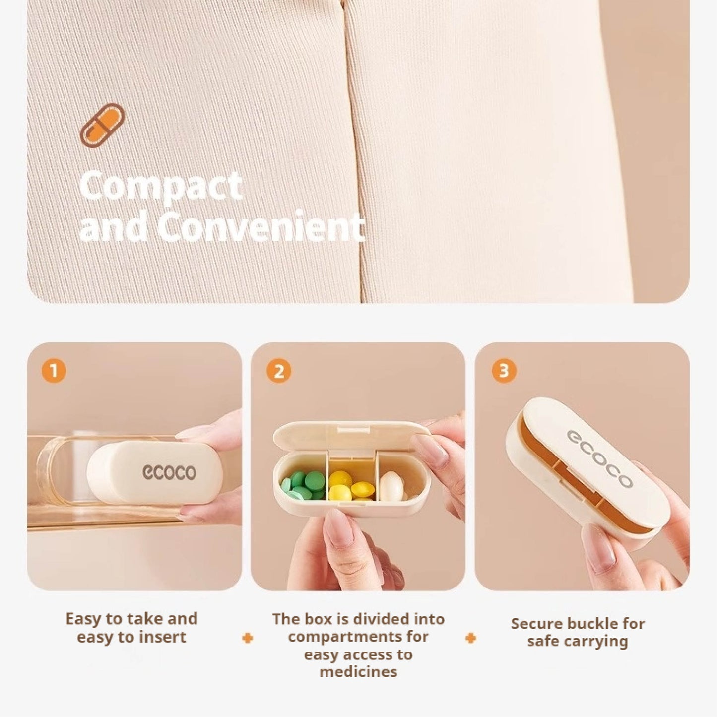 Dvoupatrový organizér na léky