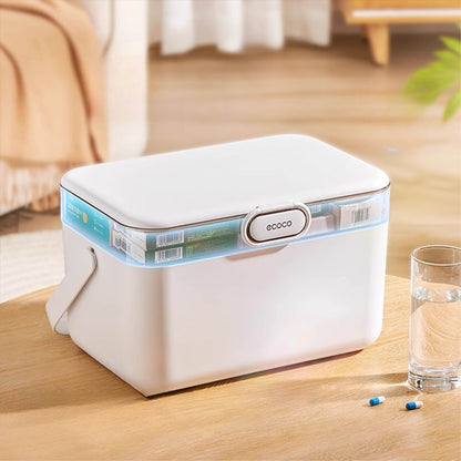 Dvoupatrový organizér na léky