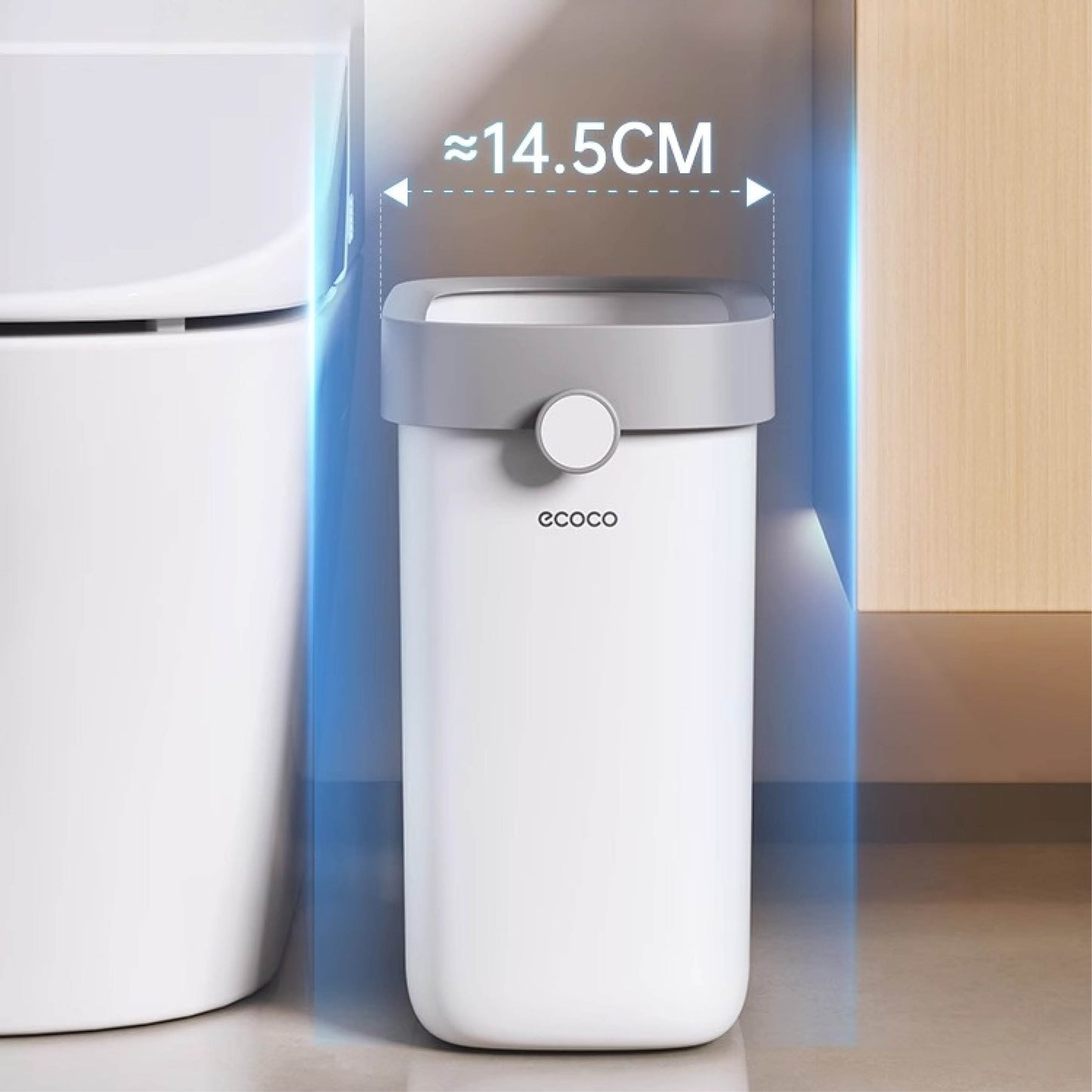 Úzký odpadkový koš bez víka (malý)