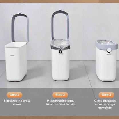 Úzký odpadkový koš bez víka (malý)