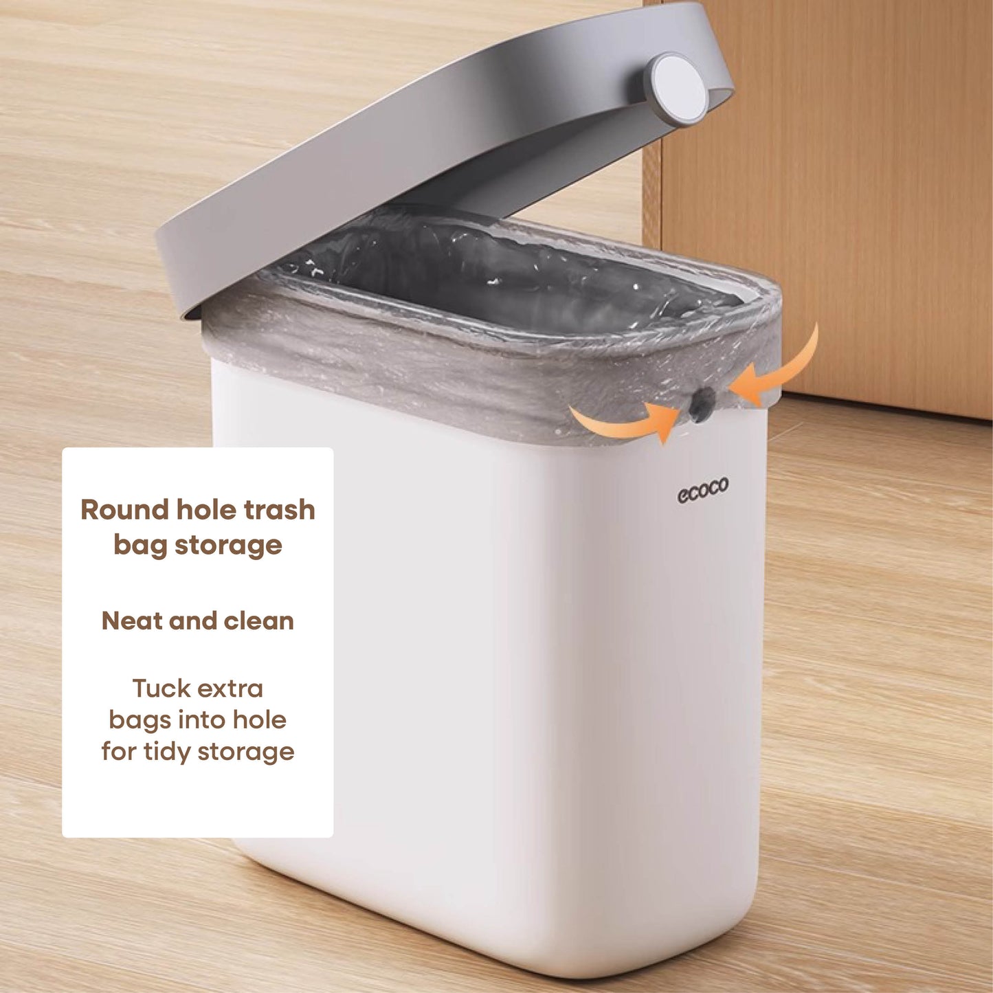 Úzký odpadkový koš bez víka (malý)