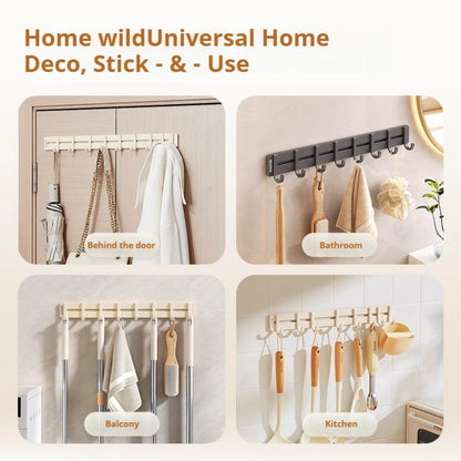 Nástěnný věšák s 6 háčky