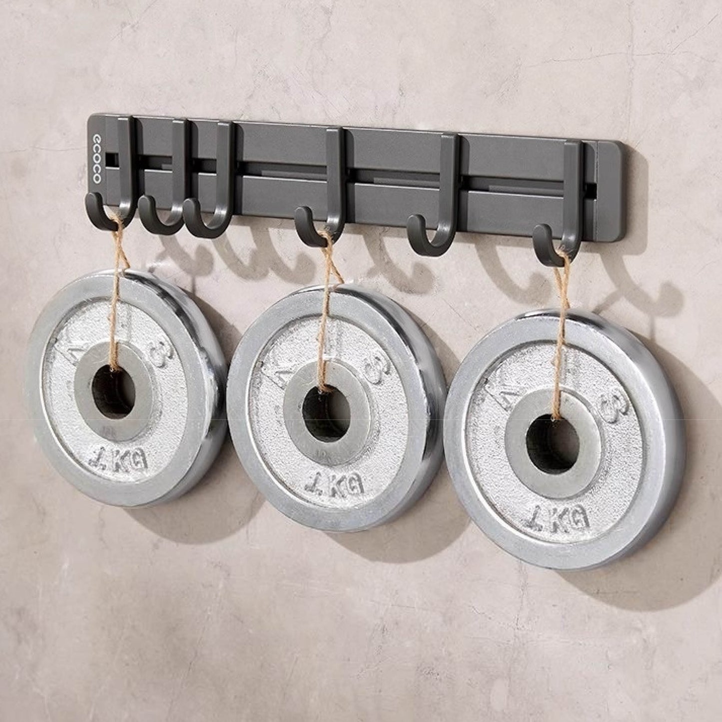 Nástěnný věšák s 6 háčky