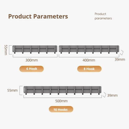 Nástěnný věšák s 8 háčky