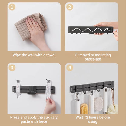 Nástěnný věšák s 8 háčky