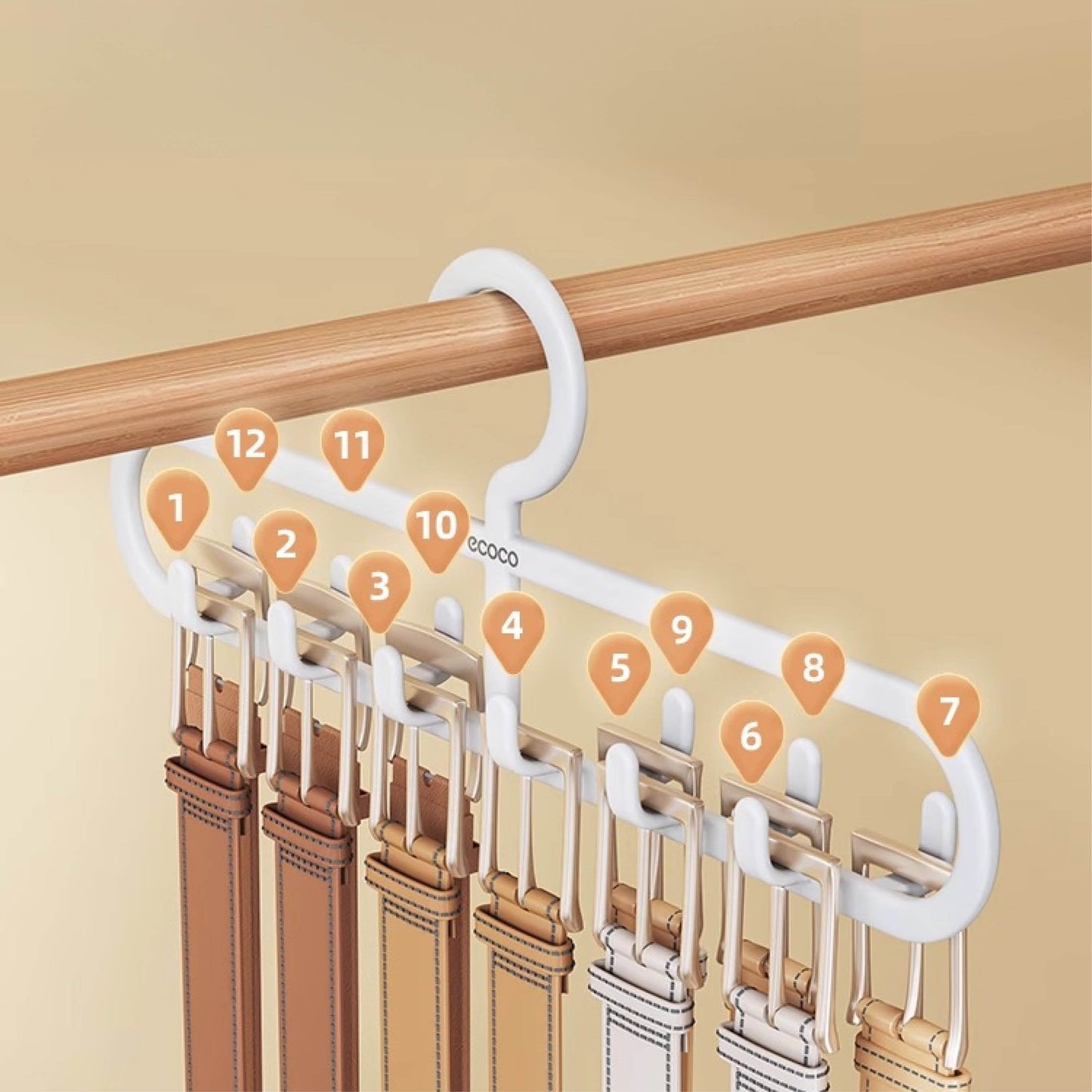 Sada 2 věšáku s 6 úchyty