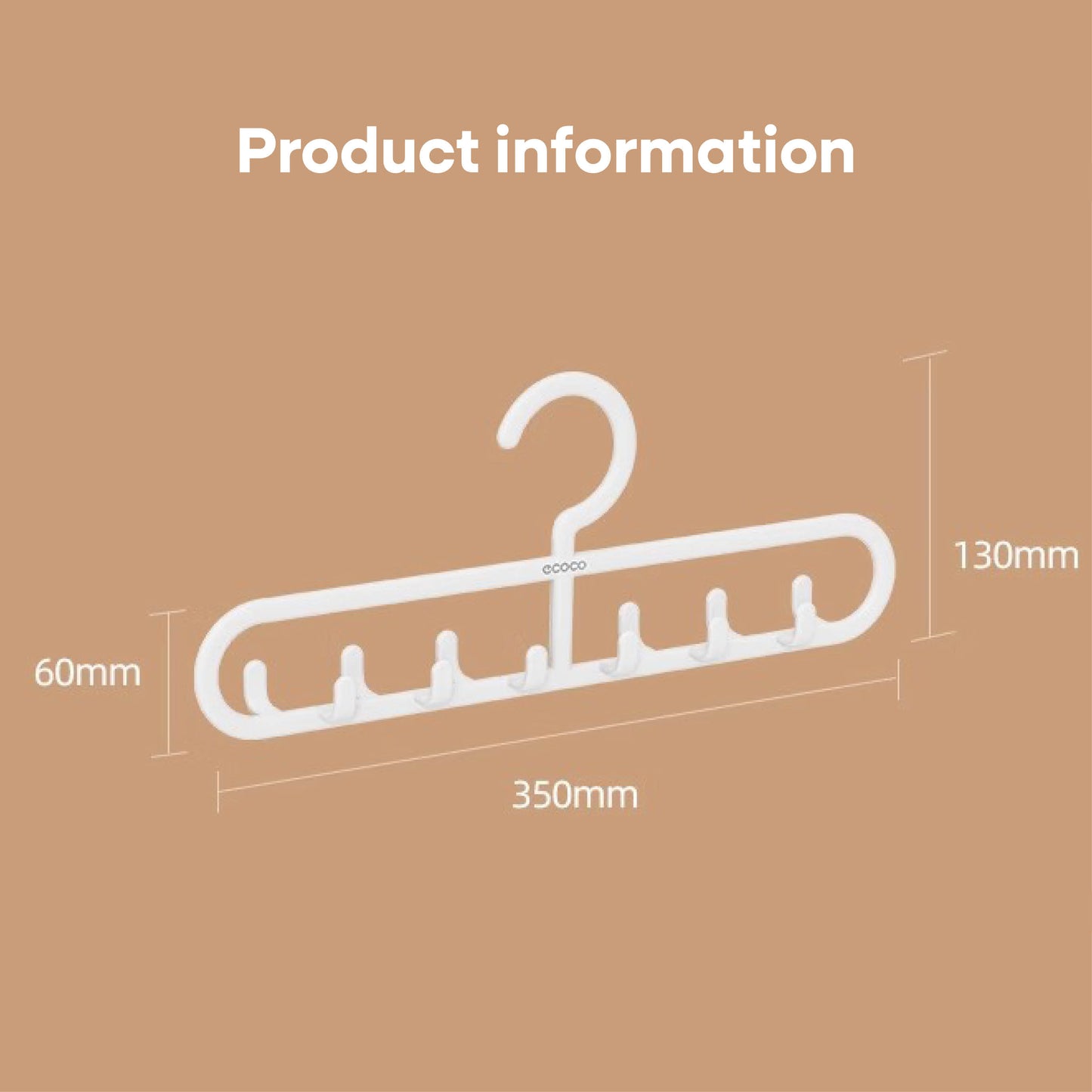 Sada 2 věšáku s 6 úchyty