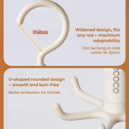 Sada 2 otočného věšáku s 6 rameny