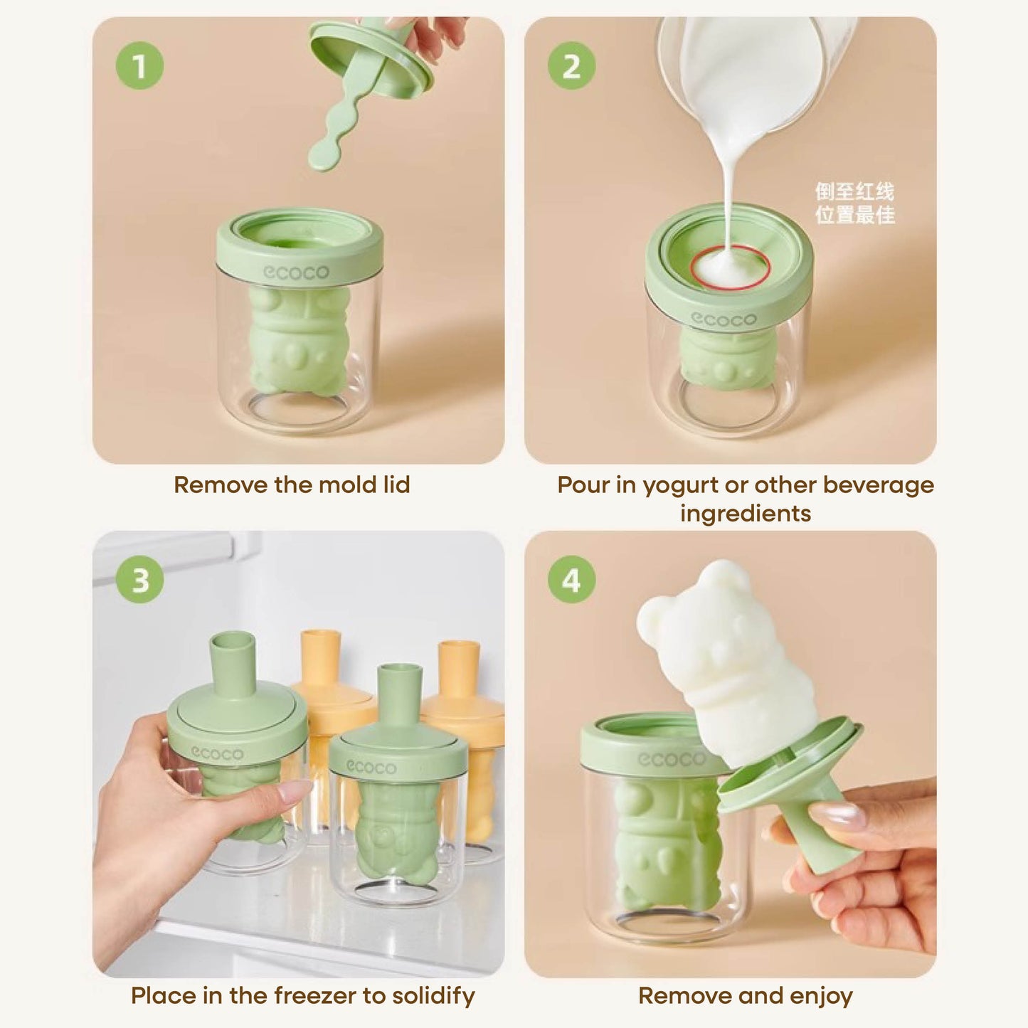 Formy na zmrzlinu – zvířátka