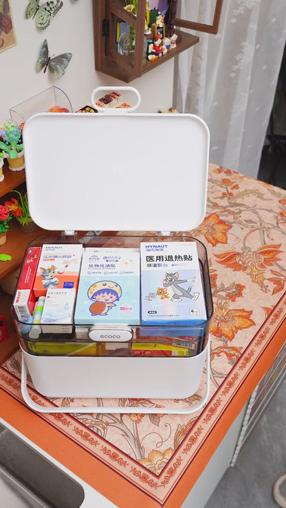 Dvoupatrový organizér na léky